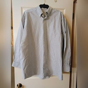 L.L. Bean Men's Light Blue Striped Dress Shirt